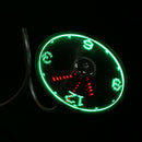 Mini USB Powered LED Cooling Flashing Real Time Display Clock Fan
