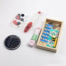 Wooden Sewing Box with Sewing Kit Accessories Hand Beginner Small Sewing St M5H1