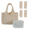 Pouch Cotton Blend Large Capacity Shopping Bag Double Handles Foldable Reusable