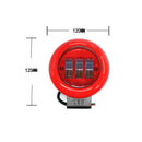 LED Light Red Work Flood Light 30W 6000K Super Bright for Car SUV Truck