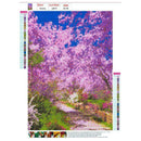 5D DIY Full Drill Diamond Painting Flowers Tree Path Cross Stitch Mosaic