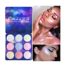CmaaDU 9 Colors Glitter Highlight Eyeshadow Powder Palette Shimmer & Shine