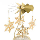 Auto Rotating Spining Tea Light Votive Candle Holder Home Decor -Snowflake
