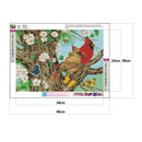 DIY Full Drill Round Diamond Painting Home Decor Mosaic (B3353 Tree Birds)