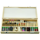 200Pcs/Set Abrasive Tool Mini Wooden Box Rotary Tool Accessory Bit Set For  J4N2