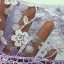 Women Girls Purple Lace Tassel Scarf Hijab Scarves Shawl Cowl Triangle She TDM