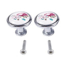 Pack of 2 Europe Ceramic Drawer Door Cabinet Cupboard Pull Handles Knobs (C O1N3
