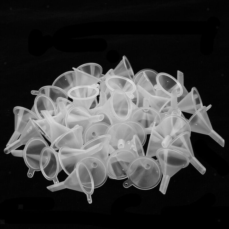 50pcs Cosmetic Plastic Mini Funnels For Filling Essential Oils Bottle Sand Art