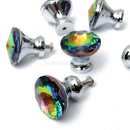 10x Diamond Crystal Glass Door Knobs Cupboard Wardrobe Cabinet Door Handles