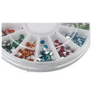 300pcs 2mm 12 Colors Glitter Heart Nail Art UV Acrylic Tips Rhinestones Whe T2K7