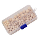 148pcs Mixed Size Unfinished Round Wood Beads Loose DIY Jewelry Making Charm