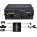 HDMI Audio Splitter 4K Audio Extractor HDMI To Optical SPDID & 3.5mm Audio