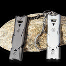 Stainless Steel Double Pipe High Decibel Emergency Survival Whistle Ke VFQ