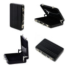 Business Name Credit ID Card Holder Box Metal Aluminum Pocket Box Case-Black