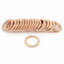 10mmx14mmx1.5mm Copper Crush Washer Flat Ring Gasket Fitting 20 Pcs M3E5