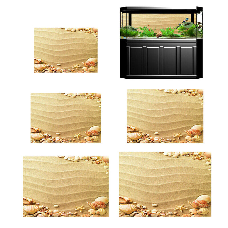 Aquarium Background Seashell Poster Fish Tank Wallpaper Ornament 61x30cm