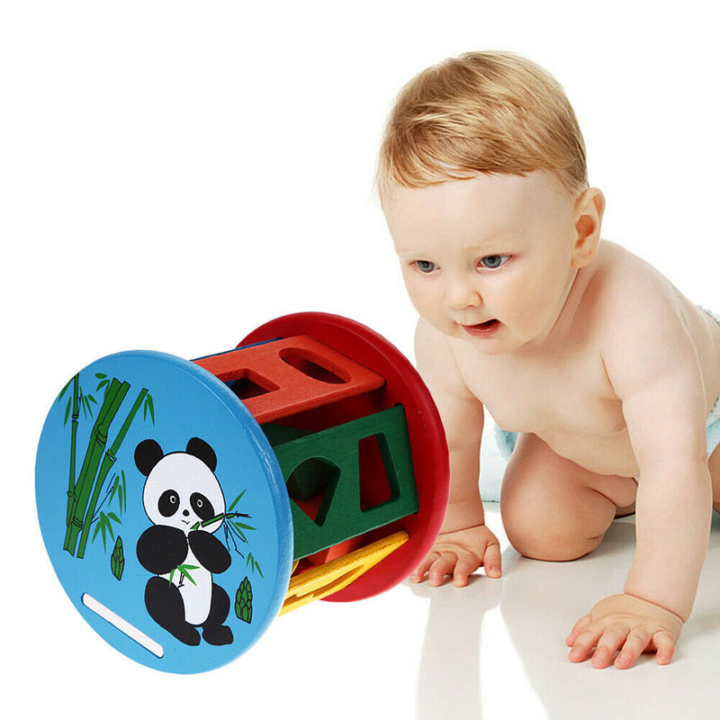 KID's Wooden Toys Children's Educational Toys Colorful Wooden Box Shape