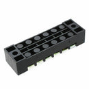 5 Pcs 600V 15A 6 Positions 2 Rows Barrier Screw Terminal Block Strip w Cove D9N1