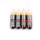 UK_4x Metel Quality RCA Phono Male Plug Solder Connector Adapter Terminal HOMO