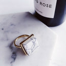Geometric Big Finger Ring Boho Ethnic Women Hippie Ring Square E2R9