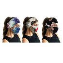 3PCS Women Fabric Yoga Headbands Facemask Outdoor Workout Turban Headwear