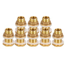 8pcs Male Brass Pipe Fittings Water Tank Outlet Interface Jointer Connector