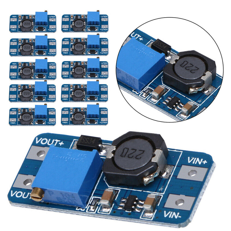 10Pcs MT3608 2A DC-DC Step Up Power Apply Booster Power Module for Arduino