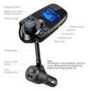 Bluetooth Car Kit FM Transmitter Wireless Radio Adapter USB Charger for Phone