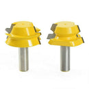 2Pcs 1/2 Inch Shank Hard Alloy Woodworking Cutter Trimming Set Octahedral M
