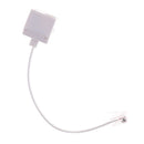 White 6P4C RJ11 Dual Female to Male Telephone Cable Splitter Adapter JR