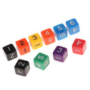 Square Acrylic Dice 6 Sided 6-Die Set for Primary School Student Mathematics,