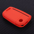 RED 4 Button Silicone Remote Key Cover Fob Case fit for VW Golf Polo 2017