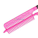 DIY Salon Hairdress Styling Hair Straightener V Comb Flat Irons Straightening