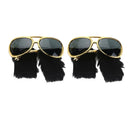 2x Novelty Sunglasses Funny Beard Glasses 70s Disco Costume