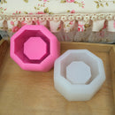 1 Piece Diamond Shaped Silicone Flowerpot Cement Vase Planter Cake Chocolate