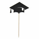 30 Pcs Bachelor Hat Cap Cupcake Toppers Graduation Party Grad Decorations S A6C3