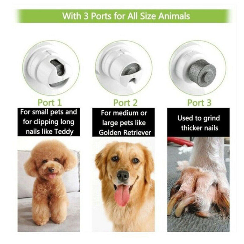 Low Noise Dog Nail Grinders Pet Nail Clippers Battery Operated Electric Dogs