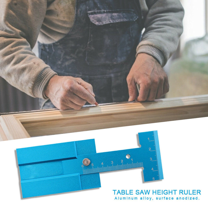 Aluminum Table Saw Height Ruler Depth Gauge Woodworking Measuring Tools