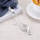 Cute Note Spoon, Stainless Steel Coffee Spoon, Dessert Tea Appetizer Cake I L4N8