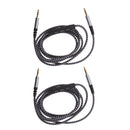 2Pack 3.5mm Male to Male Aux Audio Extension Cable with Remote Control Mic