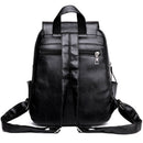 Fashion Women'S Backpack Teen Leather Fit Teen Girl Casual Black Backpack L