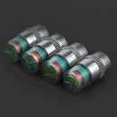 4PCS Car Auto Tire Pressure Monitor Valve Stem Caps Sensor Indicator Alert X6O3