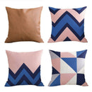 Decorative Throw Pillow Covers Modern Simple Geometric Style Cotton Linen B