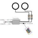 4PCS RGB LED 5050 Angel Eyes Light Car Headlight Ring Lamps Kit Remote 60MM  Kw