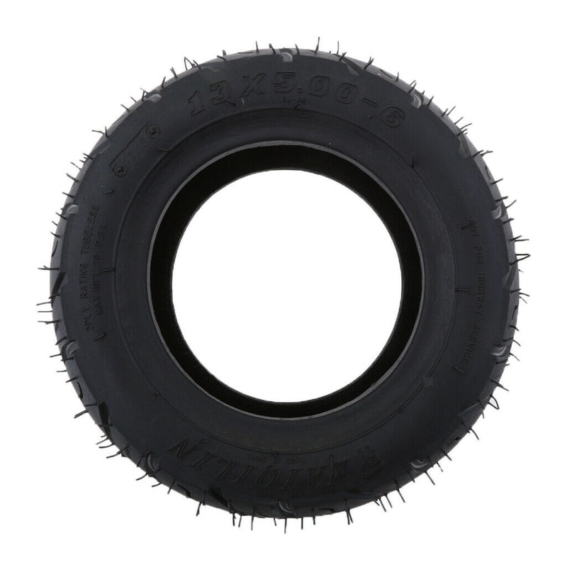13x5.00-6 Inch Rubber Tread Tire for Folding Bike Scooters Quad Dirt Bike Black