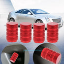 4pcs Red Aluminum Alloy Auto Car Wheel Tyre Tire Valve Dust Stem Air Caps Cover