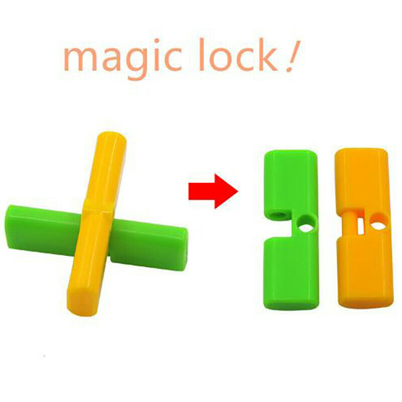 1PCS magic trick props cross interesting lock automatically unlock close-up FT
