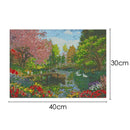 5D DIY Full Drill Landscape Round Diamond Painting Embroidery Kits Decor