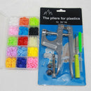 Plastic Snap Buttons Fasteners 15 Colors DIY Studs Tools w/ Clear Storage Boxes