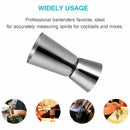 Stainless Steel 25/ 50 ml Jigger Bar Craft Dual Spirit Measure Cup Peg Meas F7F4